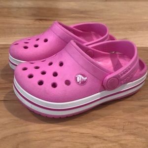 Crocs party pink toddler size 6